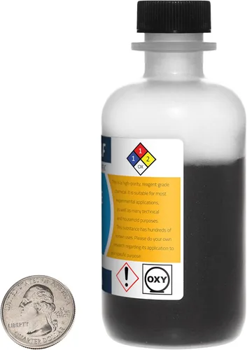 Vista 3 de Dióxido de manganeso, botella de 8 onzas, 99% de grado reactivo puro, polvo fino, EE. UU