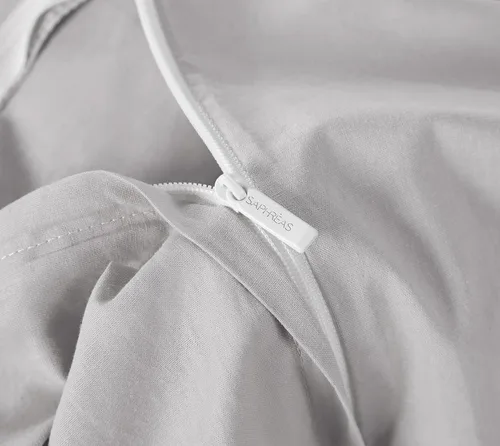 Vista 170 de SAPHREAS Juego de funda de edredón de algodón, tamaño King, a cuadros color gris oscuro y gris, geométrico, 3 piezas, 1 funda de edredón y 2 fundas