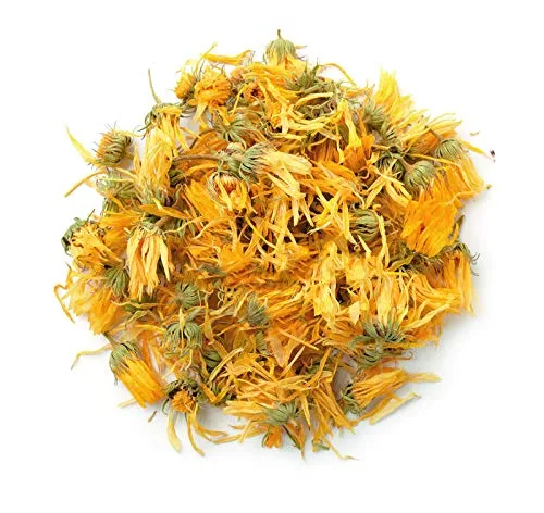 Flores de caléndula orgánicas, 1 libra (16 onzas), té de hierbas, 100% orgánico certificado, caléndulas - EarthWise Aromatics
