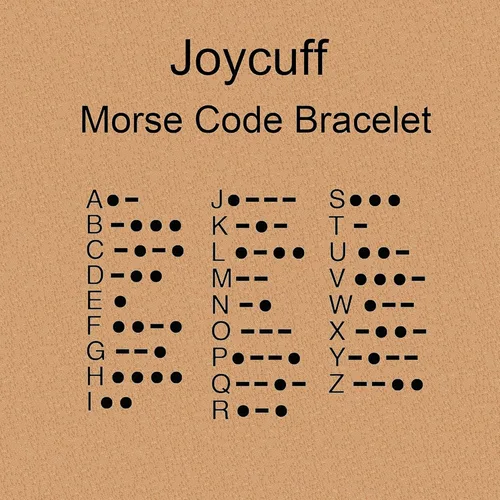 Vista 6 de JoycuFF - Pulsera motivacional en código morse para mujer con mensaje secreto, confeccionado con cuentas de madera y cordón. Joyería para regalar