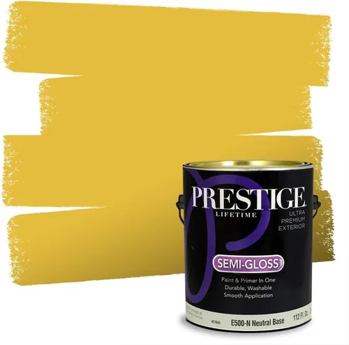 Vista 252 de PRESTIGE Pinturas de pintura exterior e imprimación en uno, 1 galón, plano, combinación comparable de Benjamin Moore* Pila de heno
