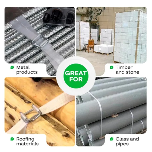 Vista 4 de IDL Packaging PRO - Kit de flejado de cable compuesto de 1 1/4 pulgadas x 820 pies, resistencia a la rotura de 3300 libras, el mejor tensor de su