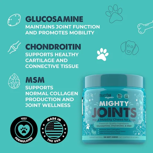 Vista 3 de Mighty Paw Waggables Suplemento de apoyo articular para perros (fabricado en Estados Unidos) Glucosamina para perros Suplemento de cadera