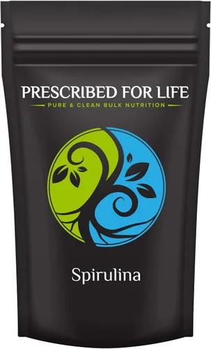 Prescribed For Life Spirulina en polvo | Algas verdes azules | Naturalmente rico en clorofila y proteínas | Vegano, sin OMG, sin gluten, Kosher -