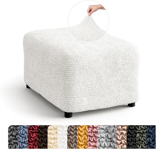 Vista 28 de PAULATO BY GA.I.CO. Funda para Otomán Grande Funda para Taburete Funda para Puf - Funda de Tela de Poliéster Suave - Protector de Muebles Elástico