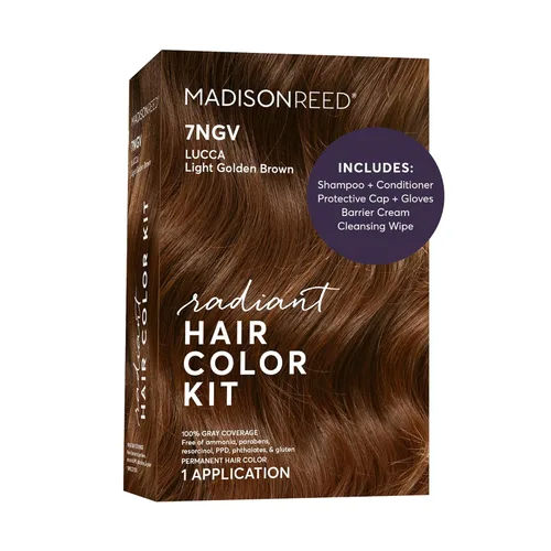 Vista 84 de Madison Reed - Kit de tinte radiante para el cabello, tinte permanente para el cabello, 100 % cobertura de canas, sin amoníaco, castaño Sondrio