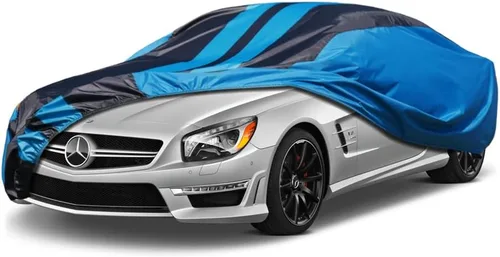 Vista 45 de Kaugung Funda impermeable para automóvil BMW Serie 3 (1999-2025), cubierta exterior completa para automóviles, ligera, resistente al sol, UV