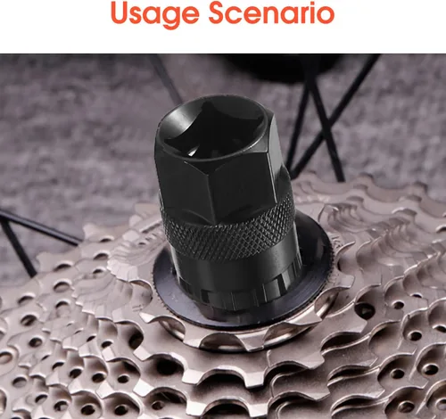 Vista 7 de Kit de herramientas de cadena de bicicleta, herramienta de extracción de cassette, herramienta de extracción de piñón de bicicleta para cadenas