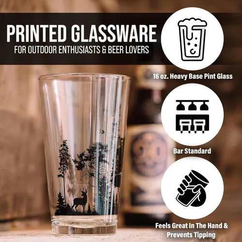 Vista 6 de Vasos de Pinta de Black Lantern – Vasos de Cerveza para Entusiastas de la Cerveza Artesanal - Juego de Dos Vasos de 16 oz. - Vasos de Cóctel