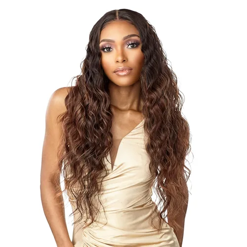 Vista 2 de Sensationnel Butta - Peluca de encaje frontal, línea capilar natural predepilada, atada a mano, encaje transparente HD de 5 pulgadas de profundidad