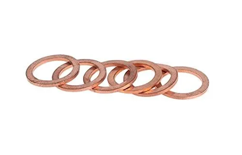 Vista 3 de M18 - Anillo de sellado de cobre para arandela plana, 0.709 in de diámetro interior, 0.945 in de diámetro exterior y 0.059 pulgadas de grosor, 20
