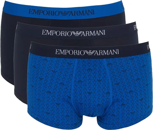 Vista 20 de Emporio Armani Troncos de algodón, paquete de 3 Negro/Negro/Negro