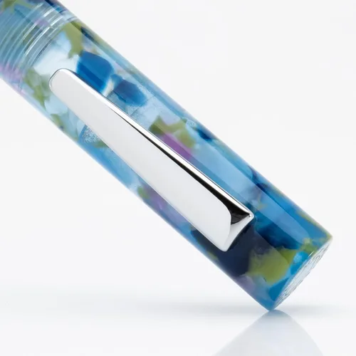Vista 7 de Monteverde MVP - Pluma estilográfica Blue Squares - Punta Stub - Mini bolígrafo de bolsillo compacto y versátil - Punta JoWo fabricada en Alemania