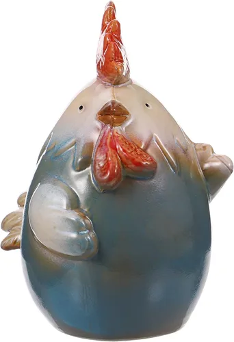 NOLITOY Alcancía de cerámica con forma de gallo, banco de dinero, figuras de pollo, regalos de cumpleaños de Navidad para niños y niñas, decoración