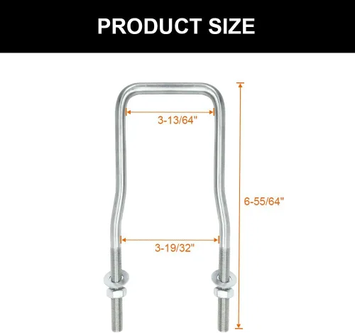Vista 2 de lifgarfe Soporte de Montaje de Neumático de Repuesto para Remolque Portador con Perno en U Apto para Montaje Lateral de 4 o 5 Orejetas