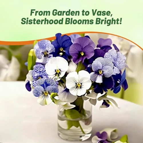 Vista 5 de Outsidepride Sorority Sisters Viola - Semillas de pensamiento para plantar, 100 unidades. Flores perennes, extendidas, resistentes al frío y aptas