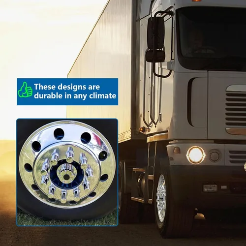 Vista 6 de Grandroad auto 20 Pack de cubiertas de tuerca, 33mm por 3-1/2" Rosca en tapa de tuerca cilíndrica de tapa plana ABS cromado plástico antióxido