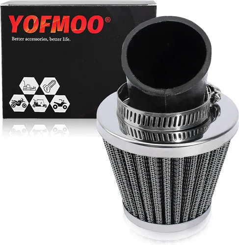 Filtro de 1.378 in en ángulo de 45 grados para 50cc - 90cc 110cc 125cc 2 tiempos 4 tiempos motor ATV Quad Scooter Gokart Pit Dirt Pocket Mini Bike
