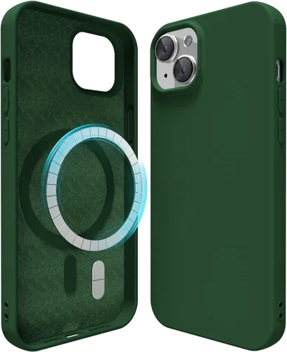 Vista 295 de oakxco Funda de silicona para iPhone 12 Pro Max, magnética, compatible con carga inalámbrica Magsafe, cubierta protectora de goma suave y delgada