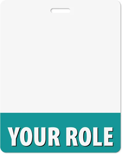 Vista 9 de Insignia personalizada Buddy – en color azul brillante – horizontal de gran tamaño (5 piezas) – Tarjeta de respaldo de doble cara – Duradera