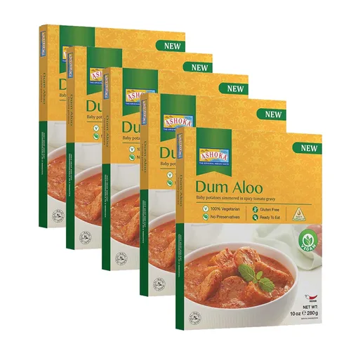 Vista 11 de Ashoka Traditional Meals 1932, puré de verduras veganas, curry instantáneo, totalmente naturales, comidas listas para comer para microondas, Bombay