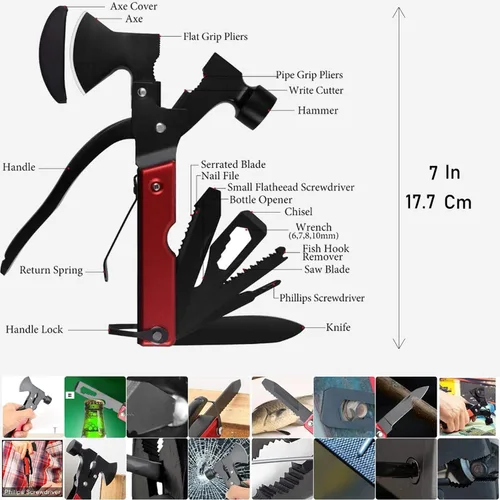 Vista 6 de Survival Kit - All-in-One Survival Gear and Supplies for Camping, Hiking, Hunting, and Car Emergencies - Essential Tools, Great Gift for Men