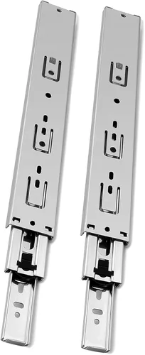 Vista 14 de Gobrico Hardware 14-pulgadas 24,9 kg de capacidad Hidráulico de cierre suave automontable Guías de cajones de extensión completa con rodamiento