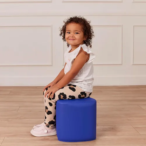 Vista 2 de ECR4Kids SoftZone - Juego de taburetes modulares para niños pequeños, asientos flexibles, surtido, 6 piezas