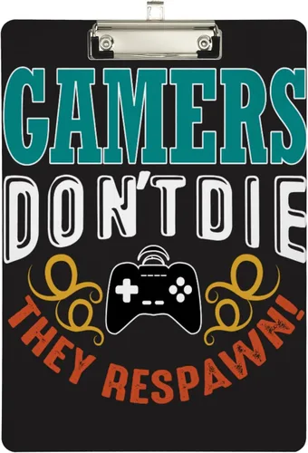 Yasala Portapapeles acrílico controlador de videojuegos, joystick gamer tamaño carta A4, tablero de clip estándar con clip de perfil bajo de metal