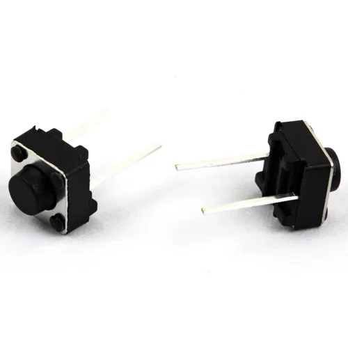 Vista 2 de Interruptor de botón táctil DIP 2PIN ON/OFF Horizontal Táctil Mini Micro Momentario Interruptor táctil 0.236x0.236x0.197 in (Paquete de 100 unidades)