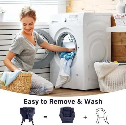 Vista 189 de Silla Lazy con otomana, silla moderna con reposapiés plegable, silla de acento de salón, cómoda silla de lectura para dormitorio, estudio, sala