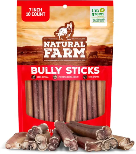 Vista 17 de Natural Farm Nervio de toro sin olor (2-3 pulgadas, 1 libra) para perros pequeños o medianos, palitos masticables 100 % de carne de res, sin OGM