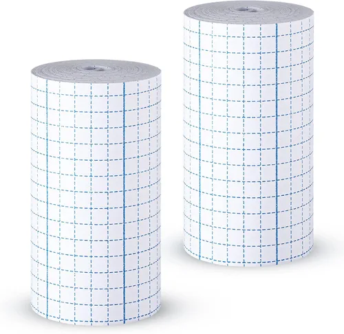 Vista 7 de Nuanchu 2 rollos de cinta elástica no tejida transpirable, cinta de vendaje cohesiva, película protectora de vendaje elástico