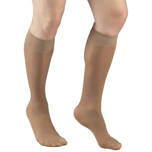 Vista 8 de Truform 1763, medias de compresión, finas, hasta la rodilla, 8–15 mmhg., 1763BG-S, S, Beige, 1, 1