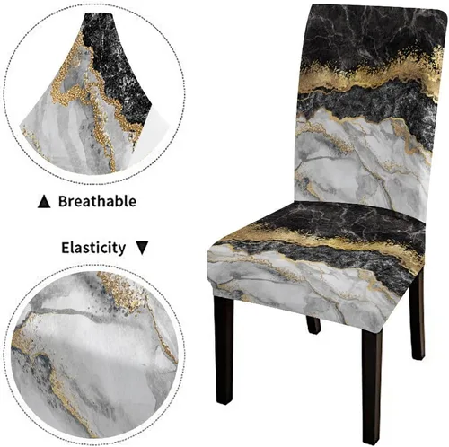 Vista 5 de CAPSCEOLL - Juego de 2 fundas para sillas elásticas, extraíbles y lavables, fundas para sillas Parson para sala de estar, comedor, cocina