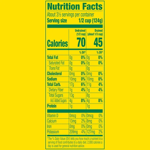 Vista 9 de DEL MONTE Melocotones amarillos en rodajas en 100% jugo, fruta enlatada, lata de 15 onzas