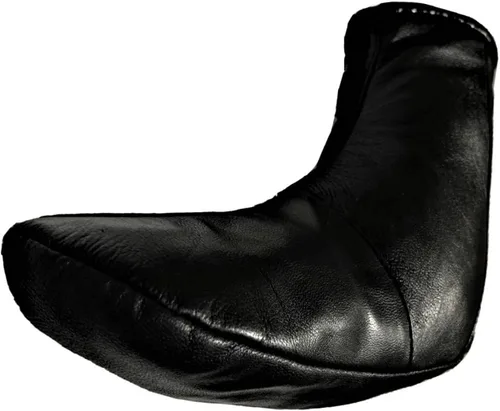 Vista 3 de Calcetines unisex de piel auténtica, color negro, Khuffs Hajj Umra