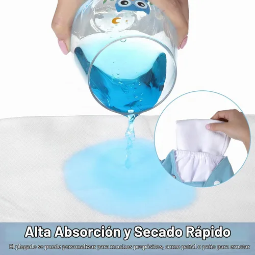 Vista 4 de 50 pañales de tela reutilizables grandes para bebés