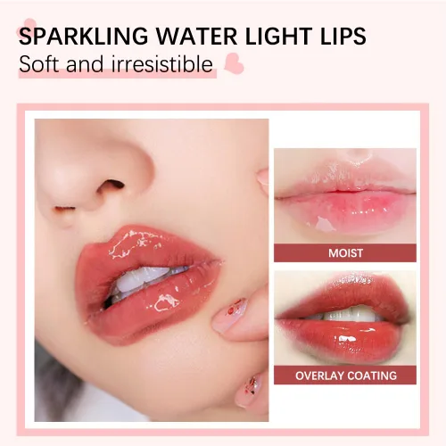 Vista 6 de Aceite hidratante de brillo de labios, aceite hidratante para brillo labial, brillo labial voluminoso, brillo labial transparente, aceite de labios
