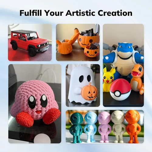 Vista 6 de Amolen - Filamento PLA para impresora 3D, Filamento PLA de alta velocidad de 600 mm/s 1.75 mm verde bosque, 1 kg/2.2 lb, precisión dimensional +