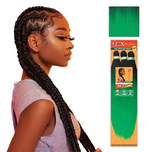Vista 80 de Sensationnel X-Pression - Trenzas prestiradas, 3 unidades, 58 pulgadas, paquete de 1 unidad, 1B