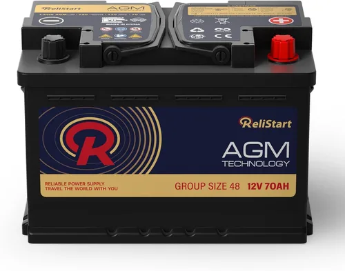 Vista 7 de Batería AGM BCI Group 48 - Batería automotriz de 12 V, 70 Ah H6, tamaño 48, batería de 12 V para arranque y parada recargable, ciclo profundo
