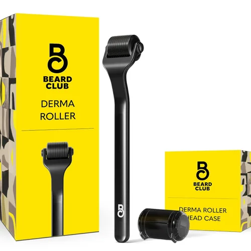 Vista 13 de The Beard Club Derma Roller & Cleansing Spray Kit – Rodillo de microagujas para barba, cuero cabelludo y cara con rodillo de barba y limpiador