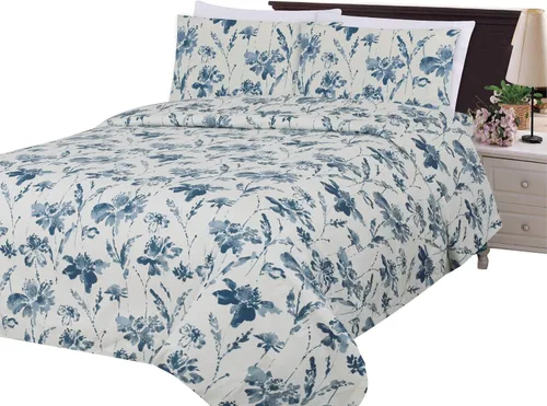 Vista 29 de Marina Decoration Juego de funda de edredón de 3 piezas con 2 fundas de almohada, diseño de rayas negras y grises, tamaño doble/matrimonial