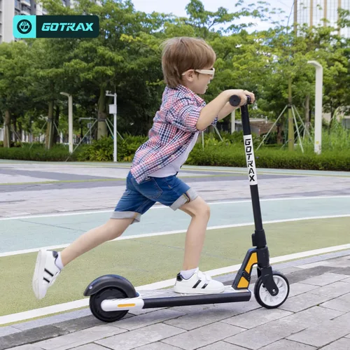 Vista 7 de Gotrax GKS Mini Electric Scooter for Kids 6-12, Max 3.75 Miles & 7.5 Mph by 150W Motor, 6'' Wheel, Thumb Control Easy to Ride & Assemble
