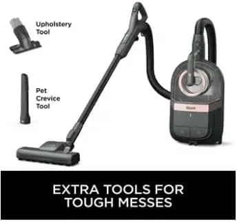 Vista 2 de Shark CV101 - Recipiente de vacío para mascotas, antialérgenos, sellado completo, ruedas de deslizamiento suave, sin bolsa, con cable (renovado)