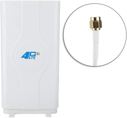 Vista 6 de 4G LTE TS9 CRC9 SMA 88DBi 800MHz a 2600MHz Antena de panel de alta ganancia, antena dual Mimo con montaje en pared de cable de 6.6x6.6 ft
