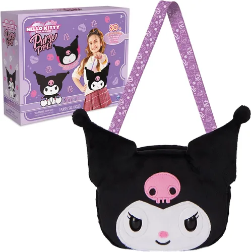 Purse Pets, Sanrio Hello Kitty and Friends, Kuromi - Juguete interactivo para mascotas y bolso cruzado kawaii, más de 30 sonidos y reacciones,