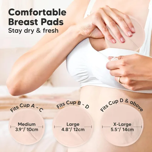 Vista 7 de KeaBabies Portabebés y almohadillas de lactancia de viscosa de bambú, todo en 1, original transpirable, 8 almohadillas lavables para lactancia