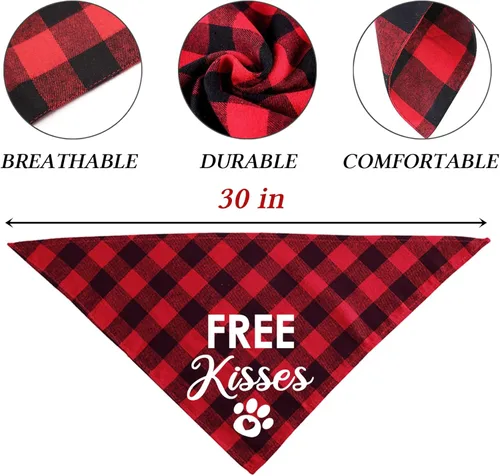 Vista 4 de STMK Bandana para perro para el día de San Valentín, diadema de corazón para el día de San Valentín, bandanas disfraces para perros pequeños